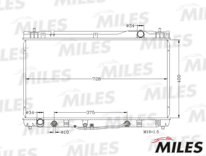Radiator, engine cooling (ACRB370)