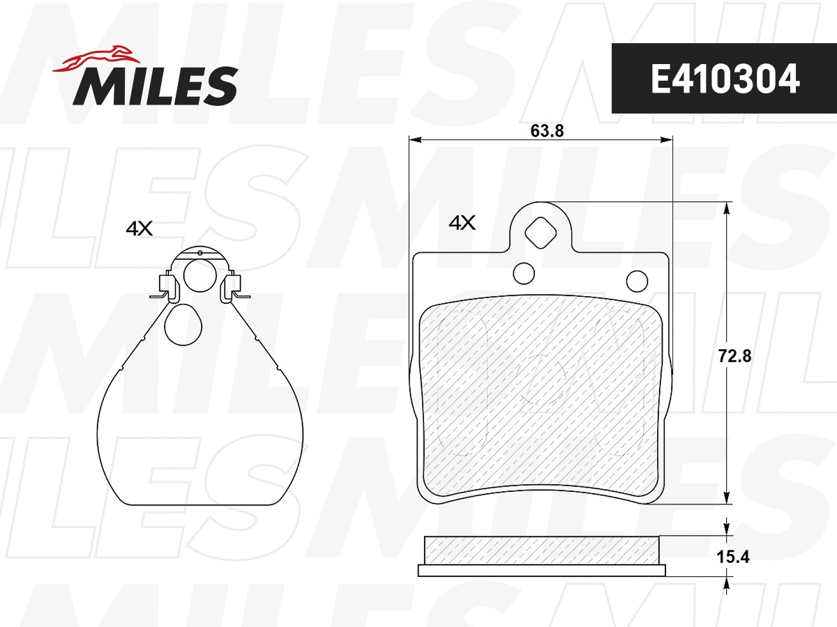 Brake Pad Set, disc brake (E410304)