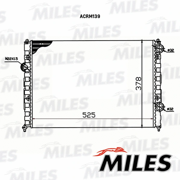 Radiator, engine cooling (ACRM139)