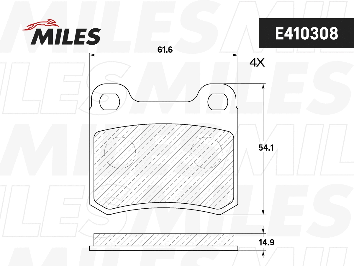 Brake Pad Set, disc brake (E410308)