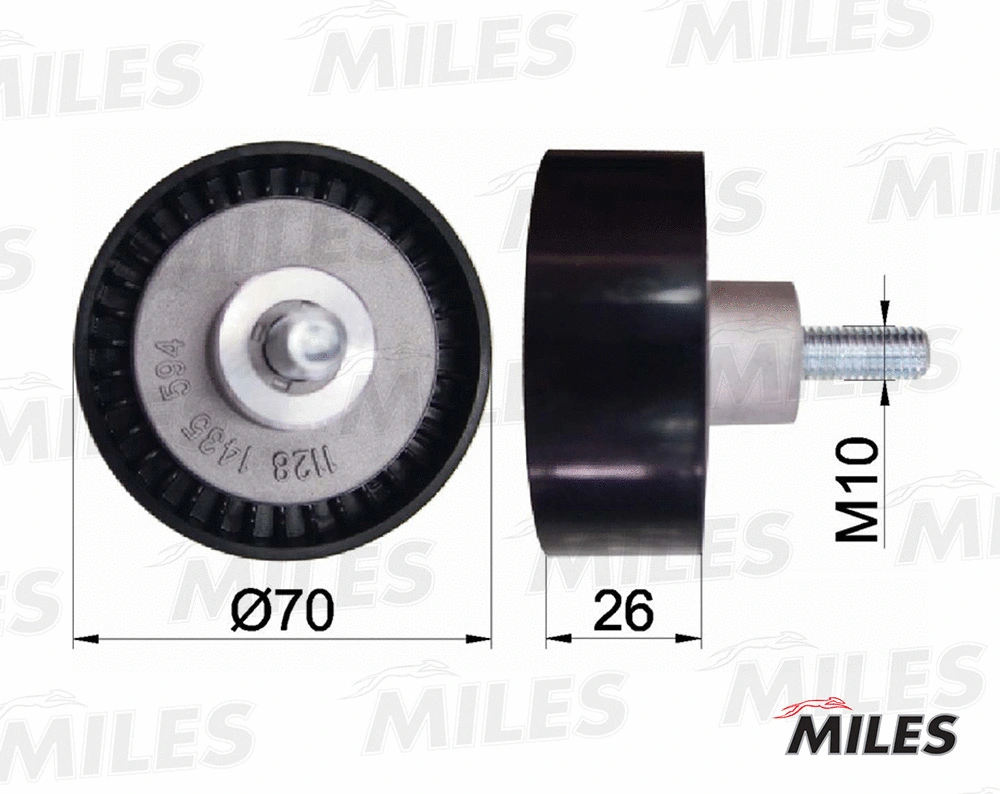 Deflection/Guide Pulley, V-ribbed belt