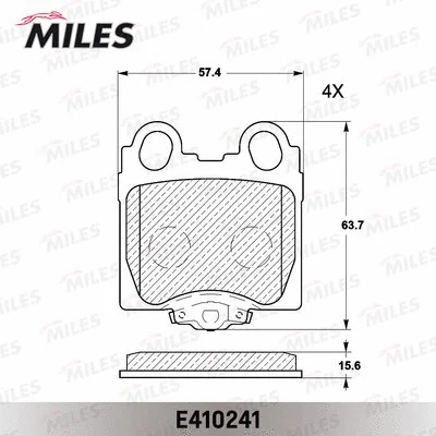 Brake Pad Set, disc brake (E410241)