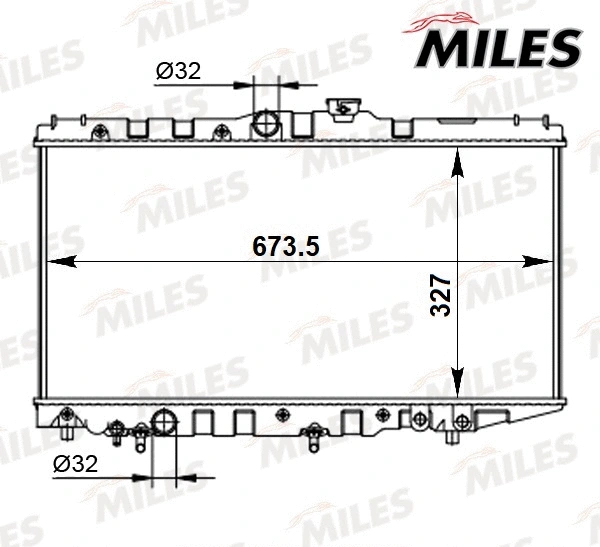 Radiator, engine cooling (ACRB279)