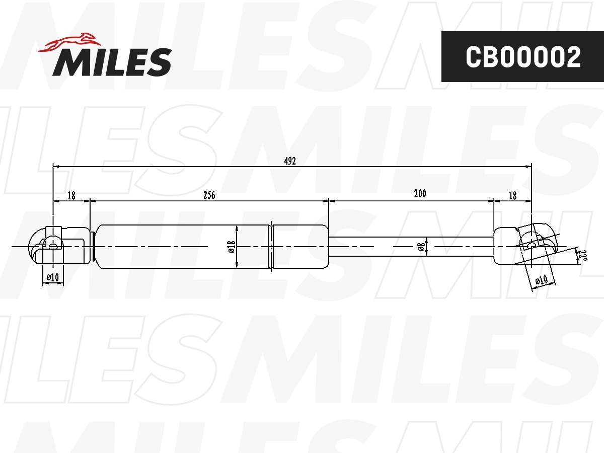 Gas Spring, boot/cargo area (CB00002)