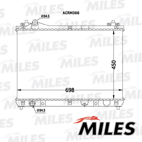 Radiator, engine cooling (ACRM366)