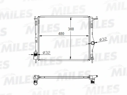 Radiator, engine cooling (ACRB004)
