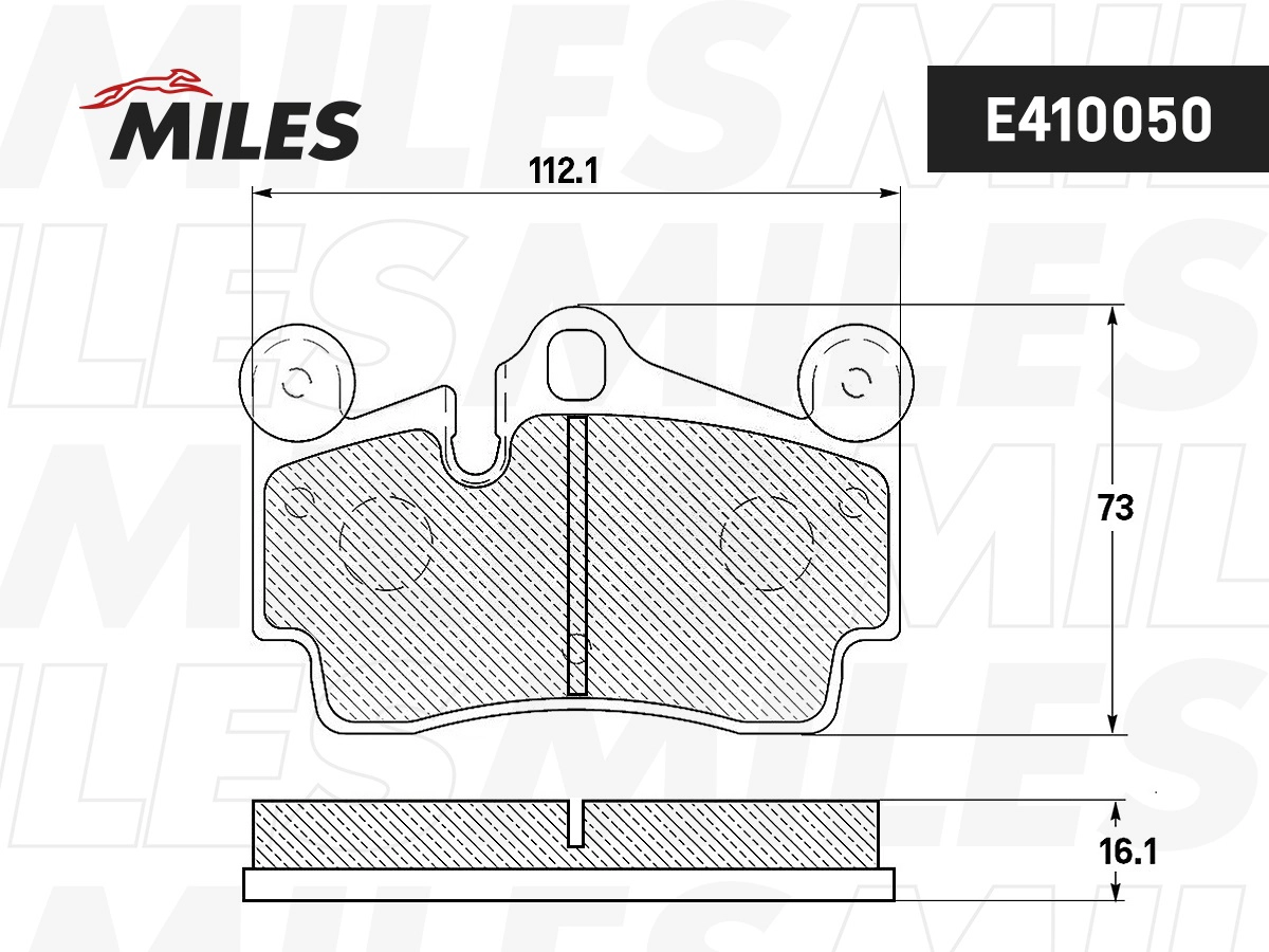 Brake Pad Set, disc brake (E410050)