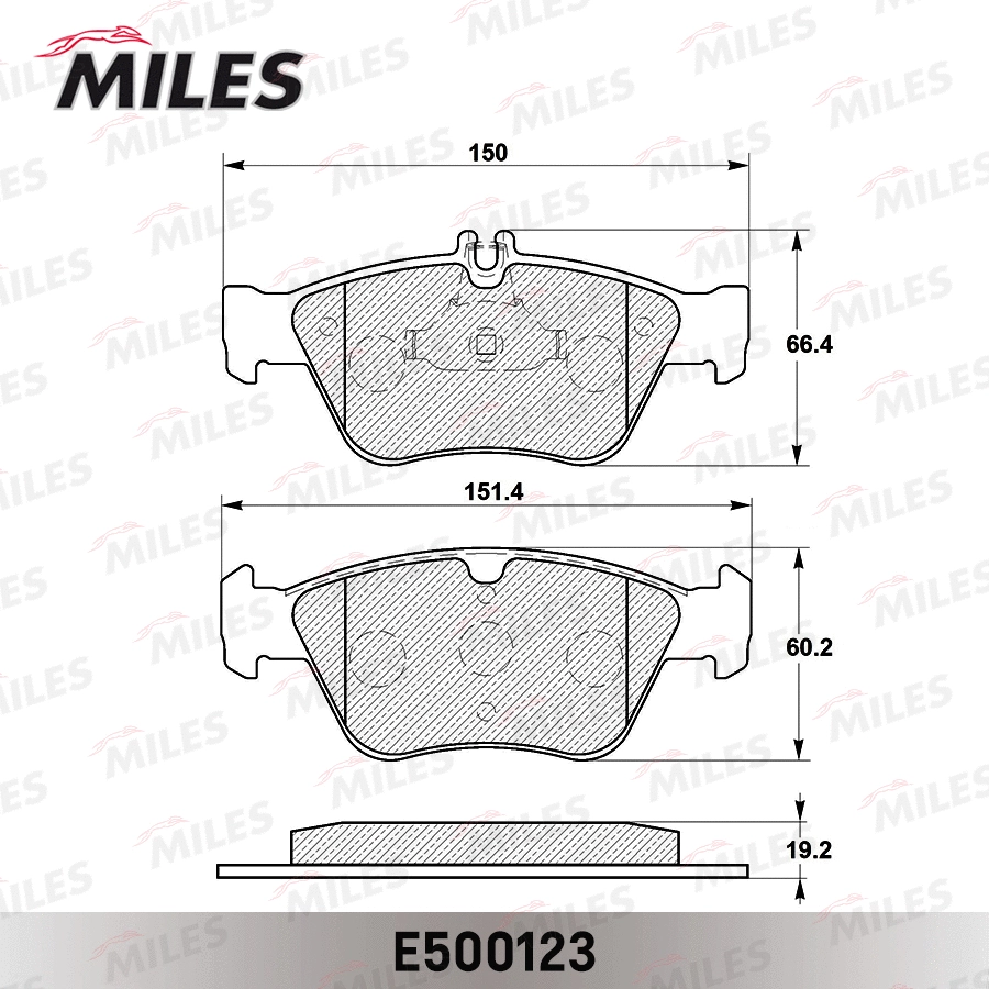 Brake Pad Set, disc brake (E500123)