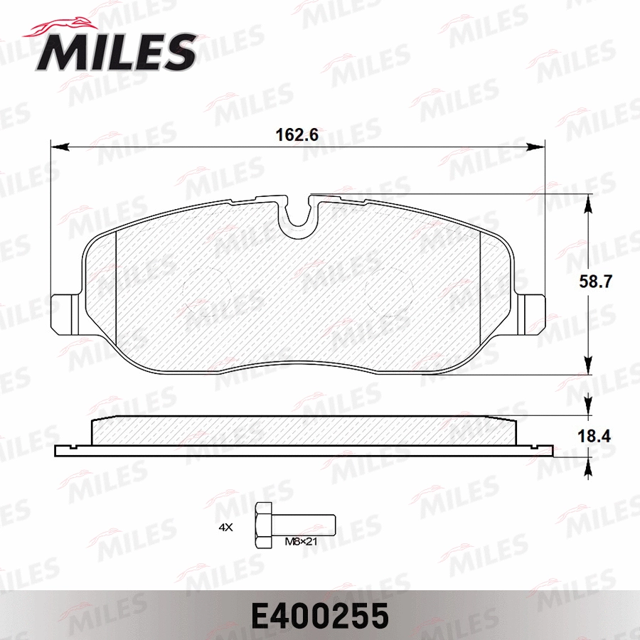 Brake Pad Set, disc brake (E400255)