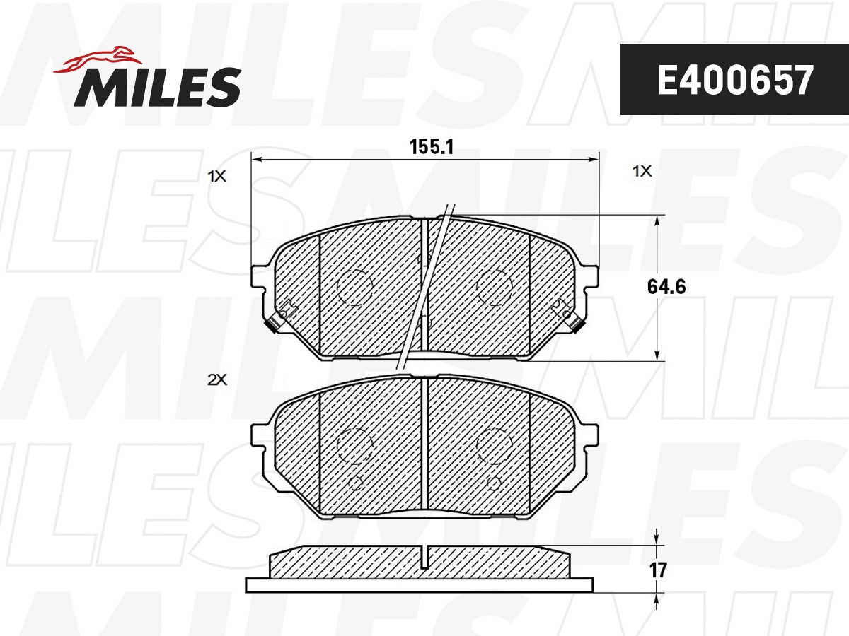Brake Pad Set, disc brake (E400657)