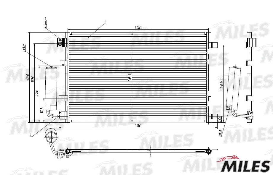Condenser, air conditioning (ACCB026)