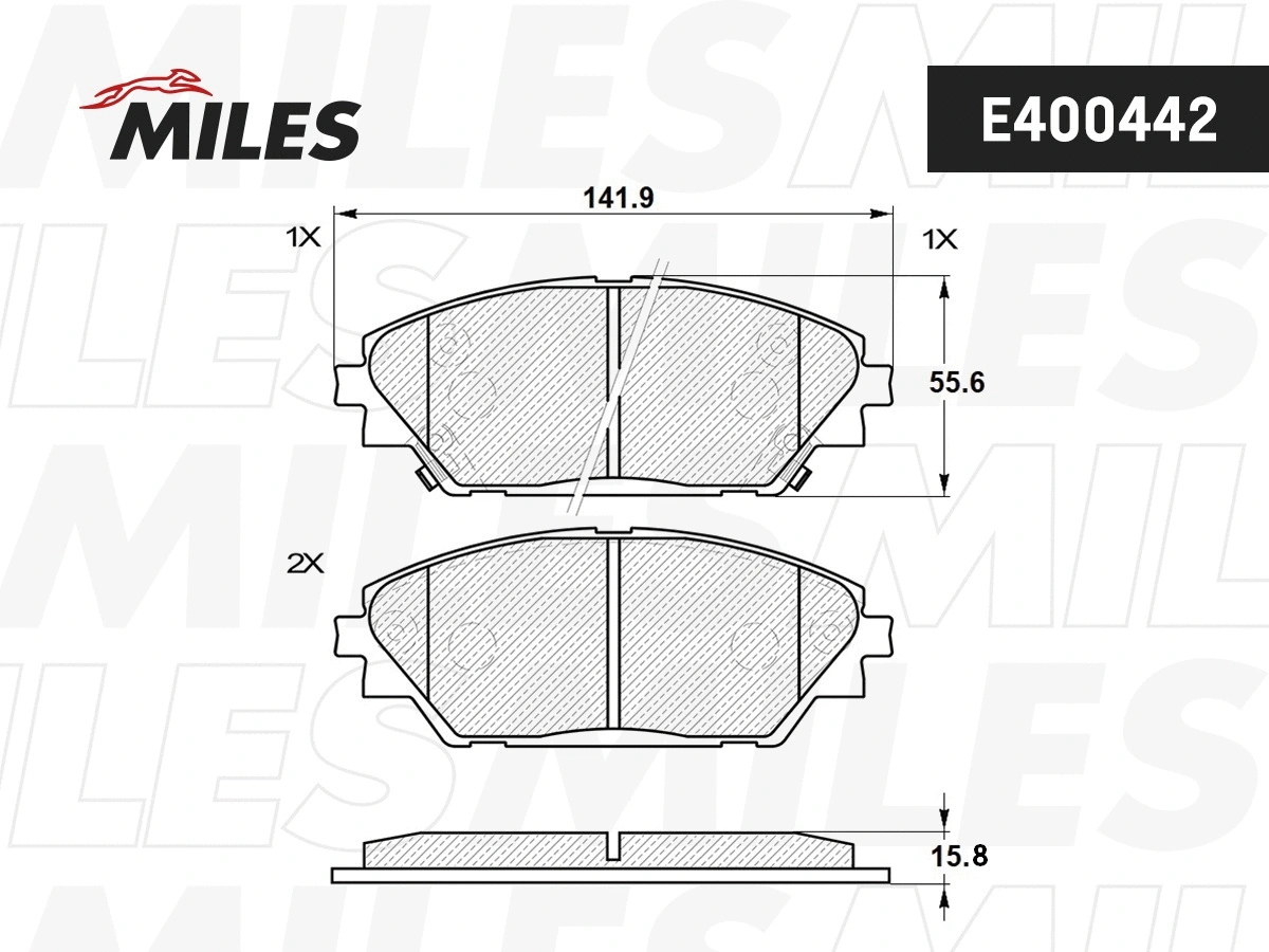Brake Pad Set, disc brake (E400442)