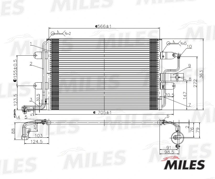 Condenser, air conditioning