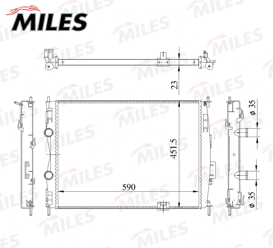 Radiator, engine cooling