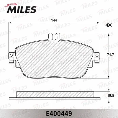 Brake Pad Set, disc brake (E400449)