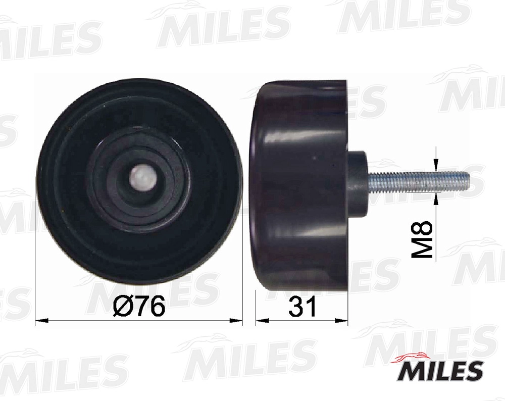 Deflection/Guide Pulley, V-ribbed belt