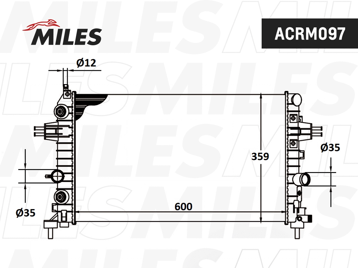 Radiator, engine cooling (ACRM097)