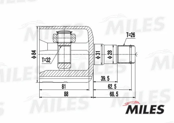 Joint Kit, drive shaft (GA10010)