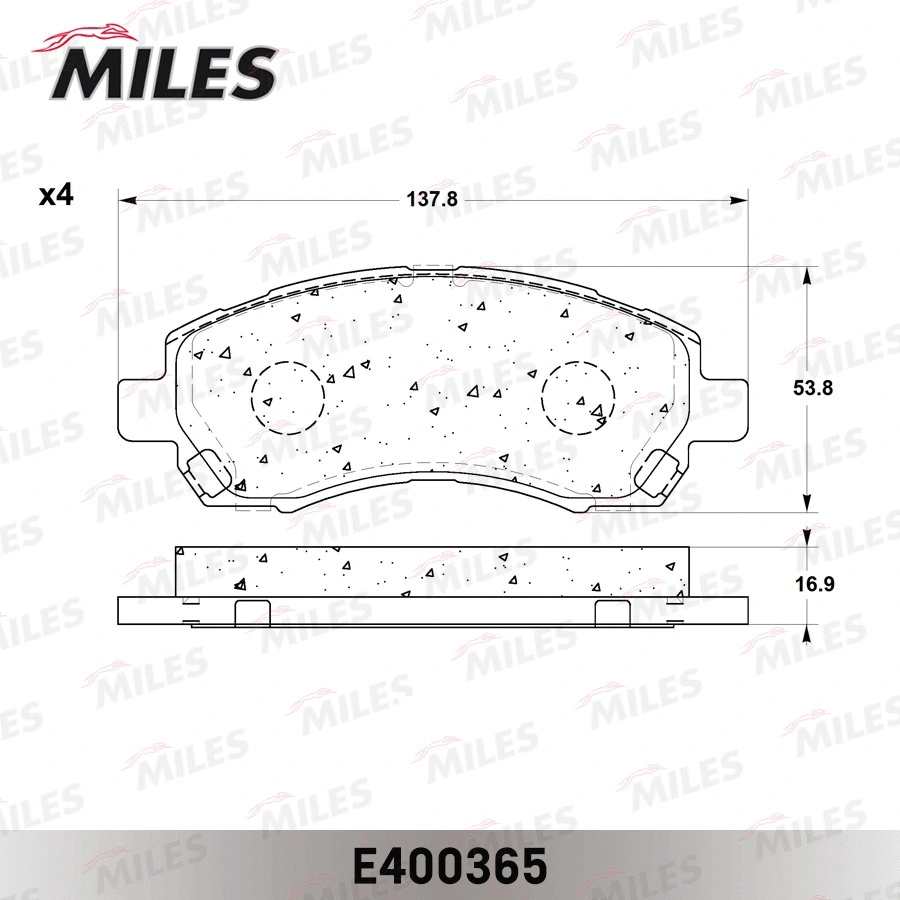 Brake Pad Set, disc brake (E400365)