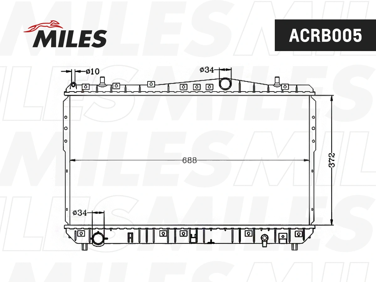 Radiator, engine cooling (ACRB005)