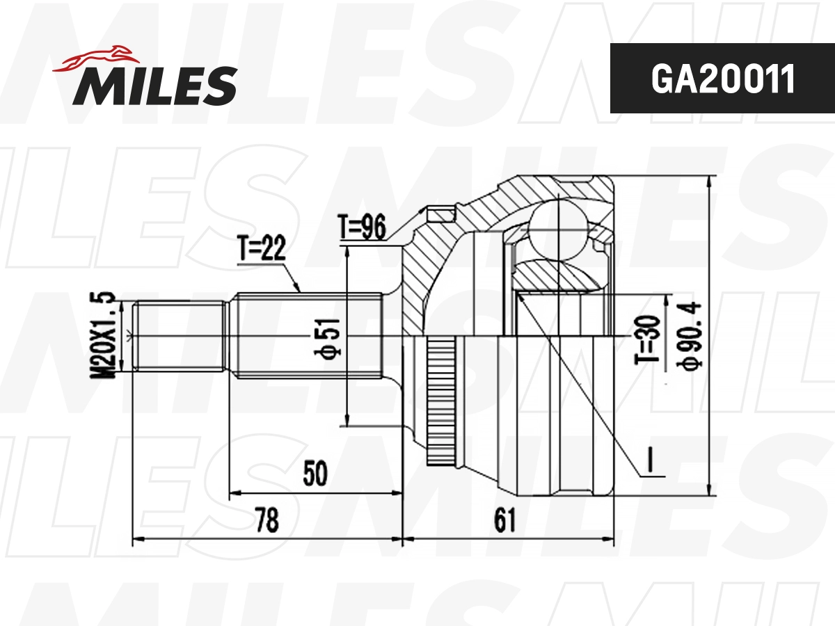 Joint Kit, drive shaft (GA20011)