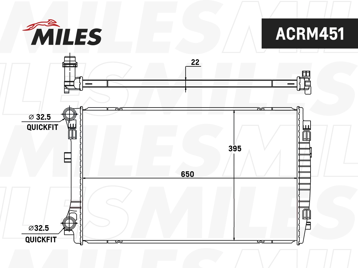 Radiator, engine cooling (ACRM451)