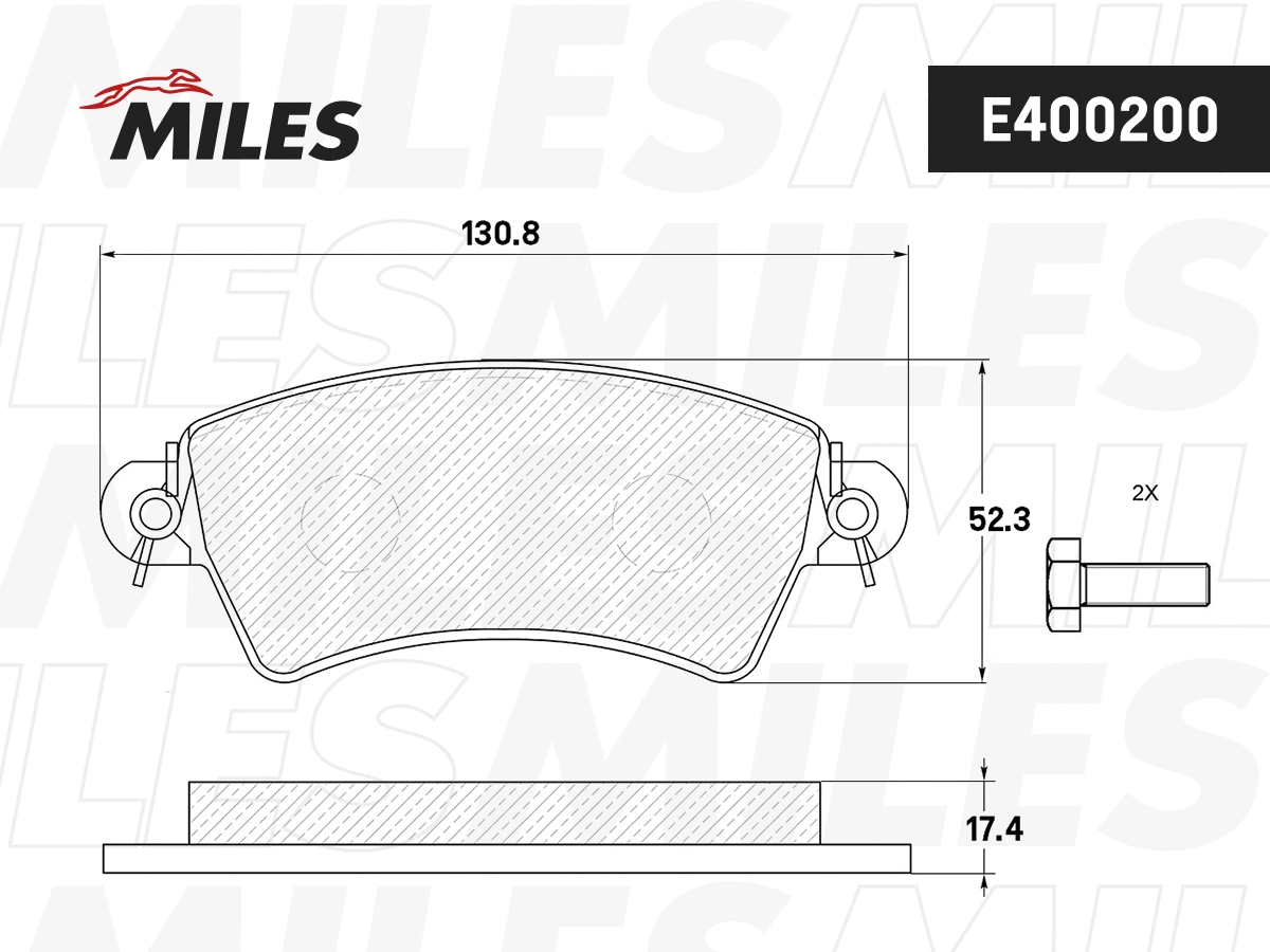 Brake Pad Set, disc brake (E400200)