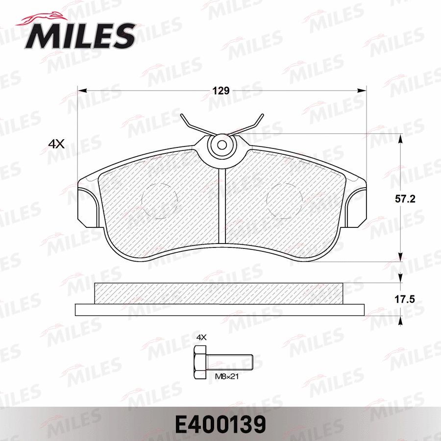 Brake Pad Set, disc brake (E400139)