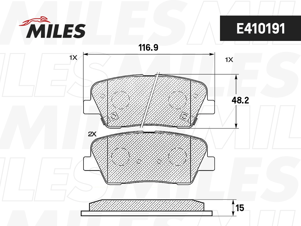 Brake Pad Set, disc brake (E410191)