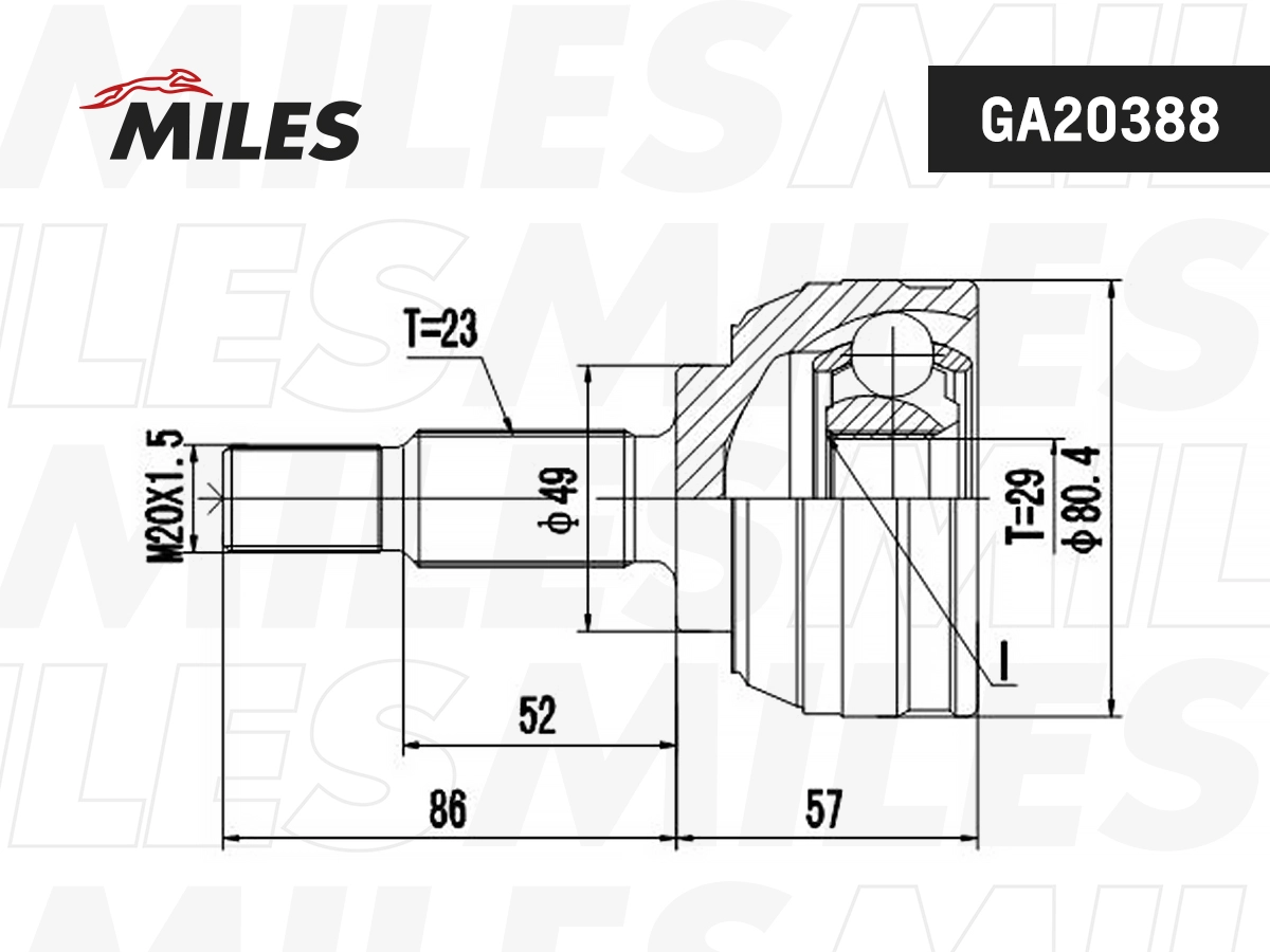 Joint Kit, drive shaft (GA20388)