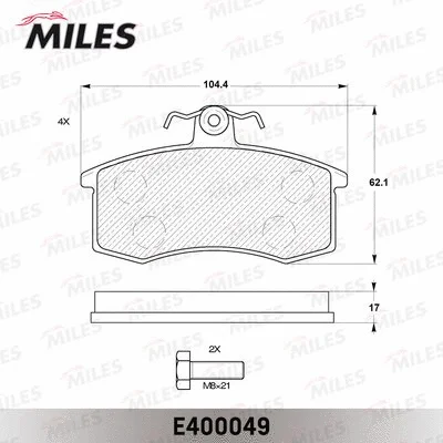 Brake Pad Set, disc brake (E400049)