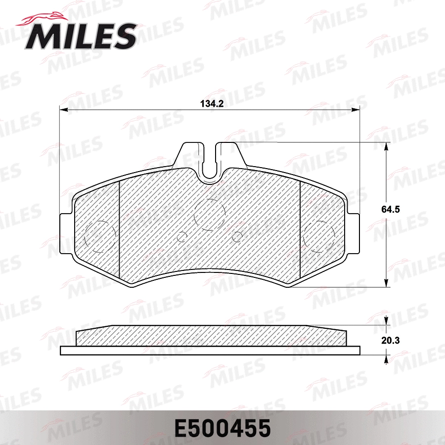 Brake Pad Set, disc brake (E500455)
