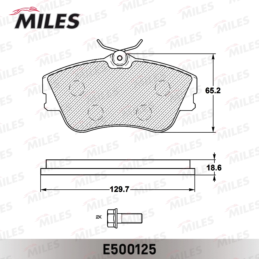 Brake Pad Set, disc brake (E500125)