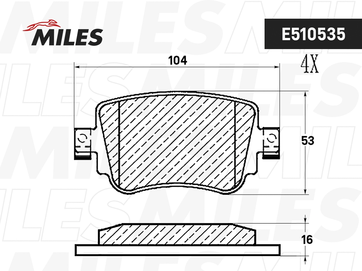 Brake Pad Set, disc brake (E510535)