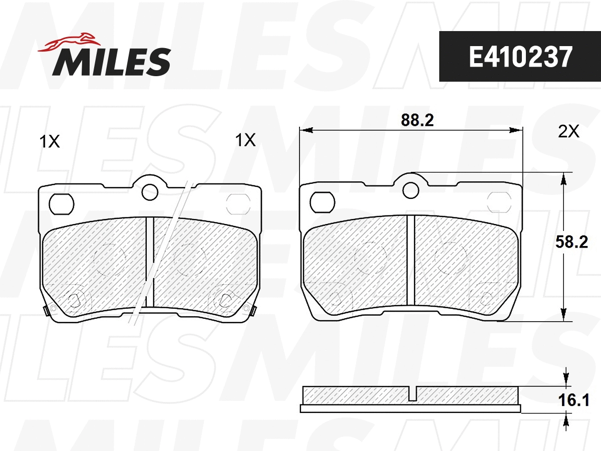 Brake Pad Set, disc brake (E410237)