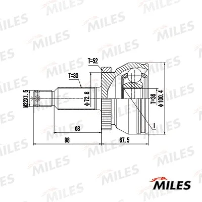 Joint Kit, drive shaft (GA20727)