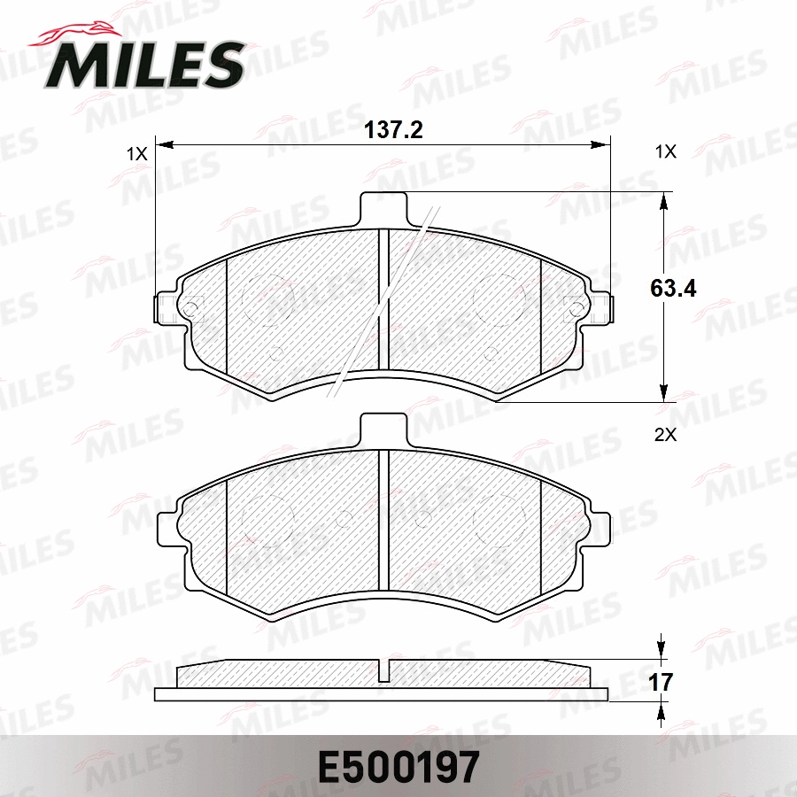 Brake Pad Set, disc brake (E500197)