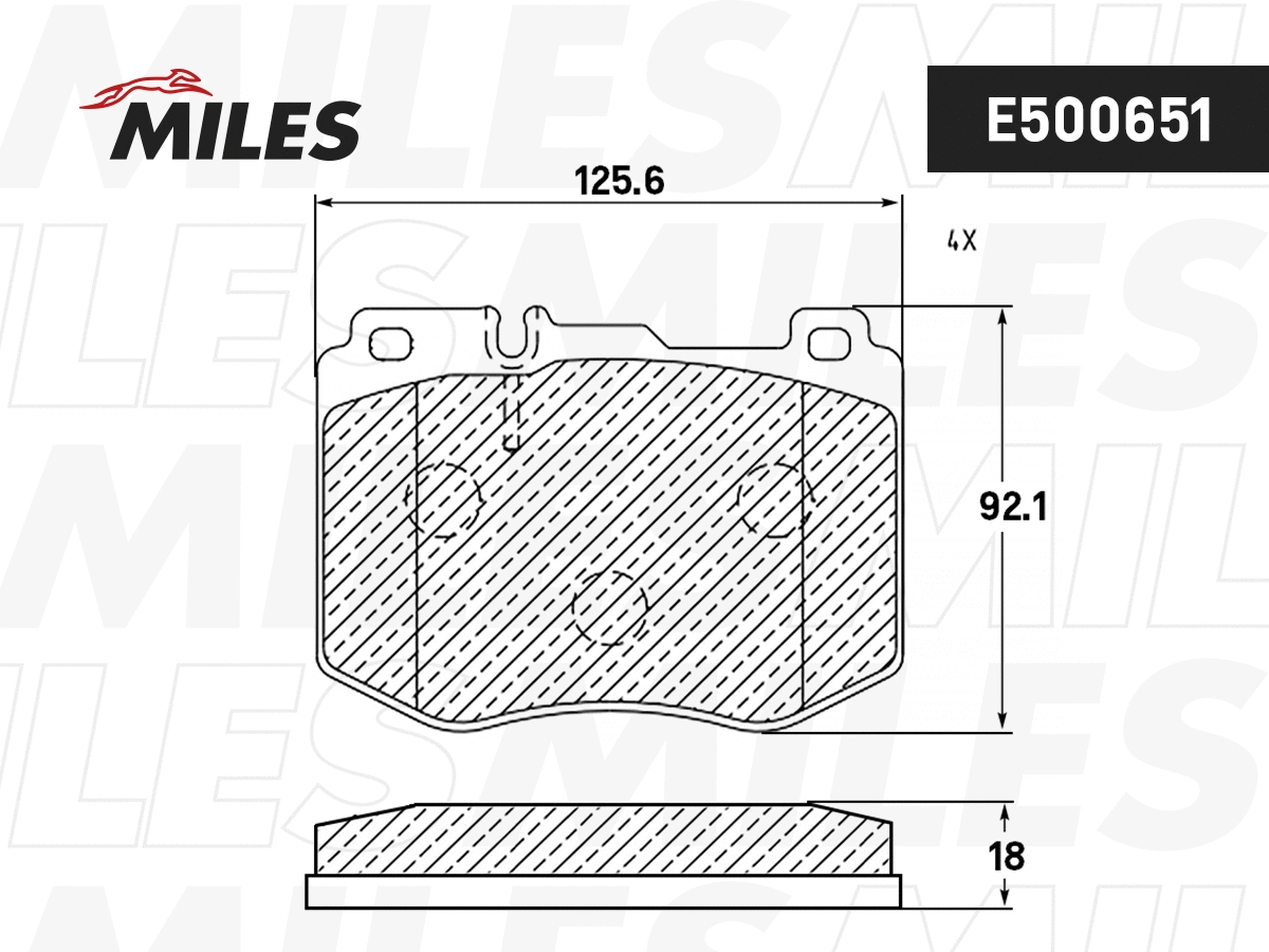 Brake Pad Set, disc brake (E400651)