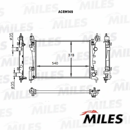 Radiator, engine cooling