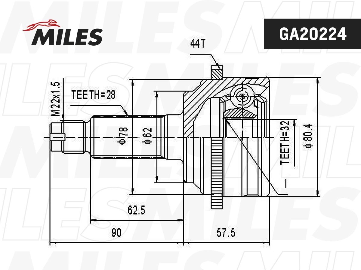 Joint Kit, drive shaft (GA20224)