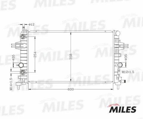 Radiator, engine cooling (ACRB103)