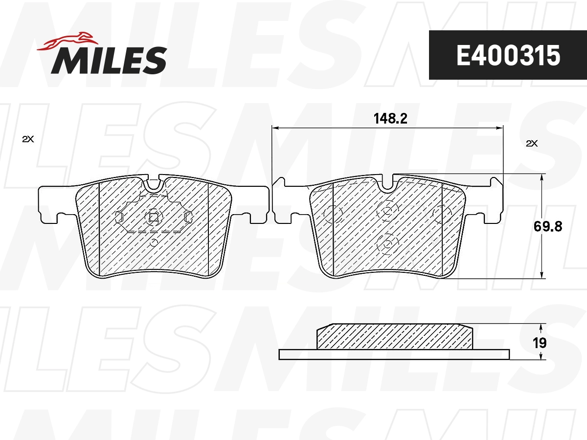 Brake Pad Set, disc brake (E400315)