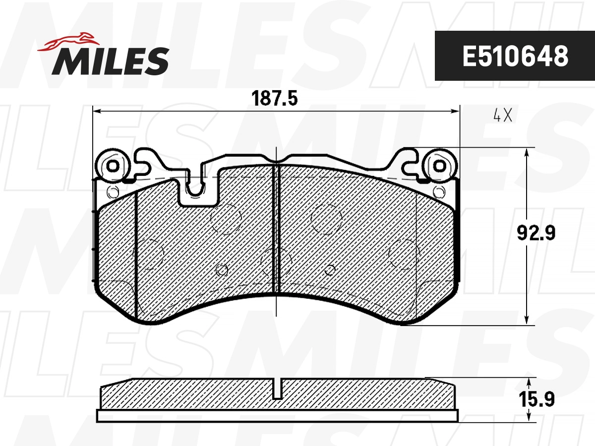 Brake Pad Set, disc brake (E510648)
