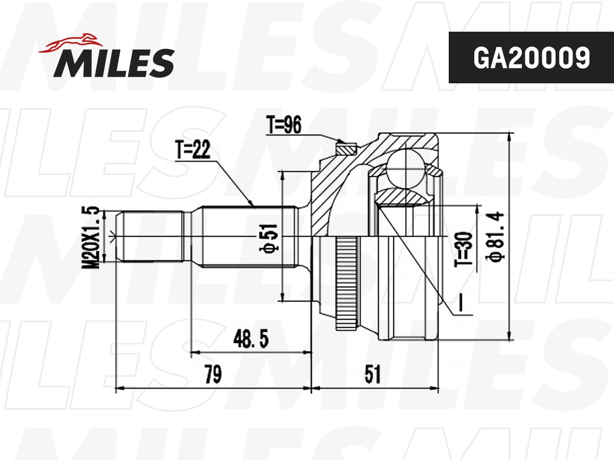 Joint Kit, drive shaft (GA20009)