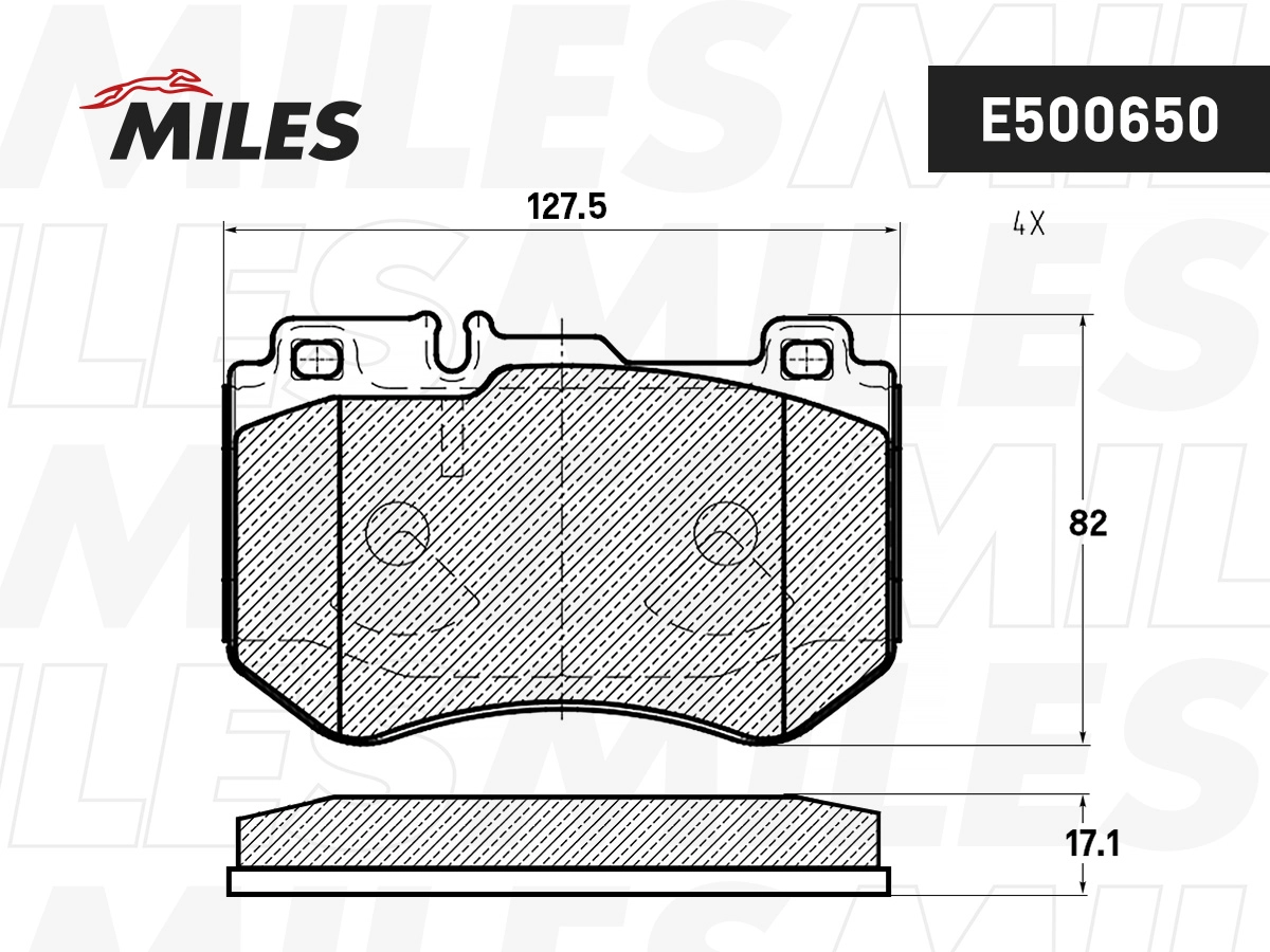 Brake Pad Set, disc brake (E500650)