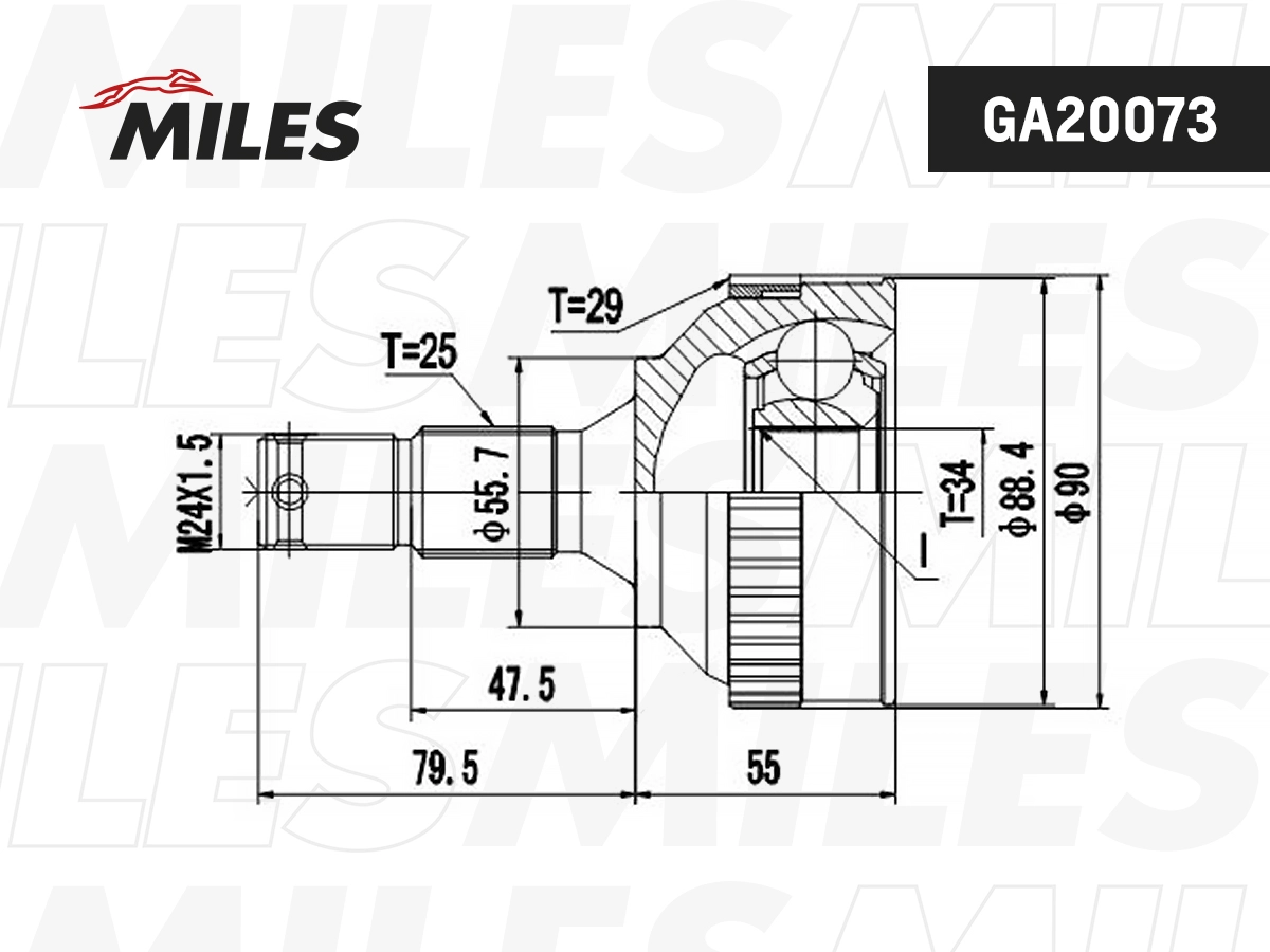 Joint Kit, drive shaft (GA20073)