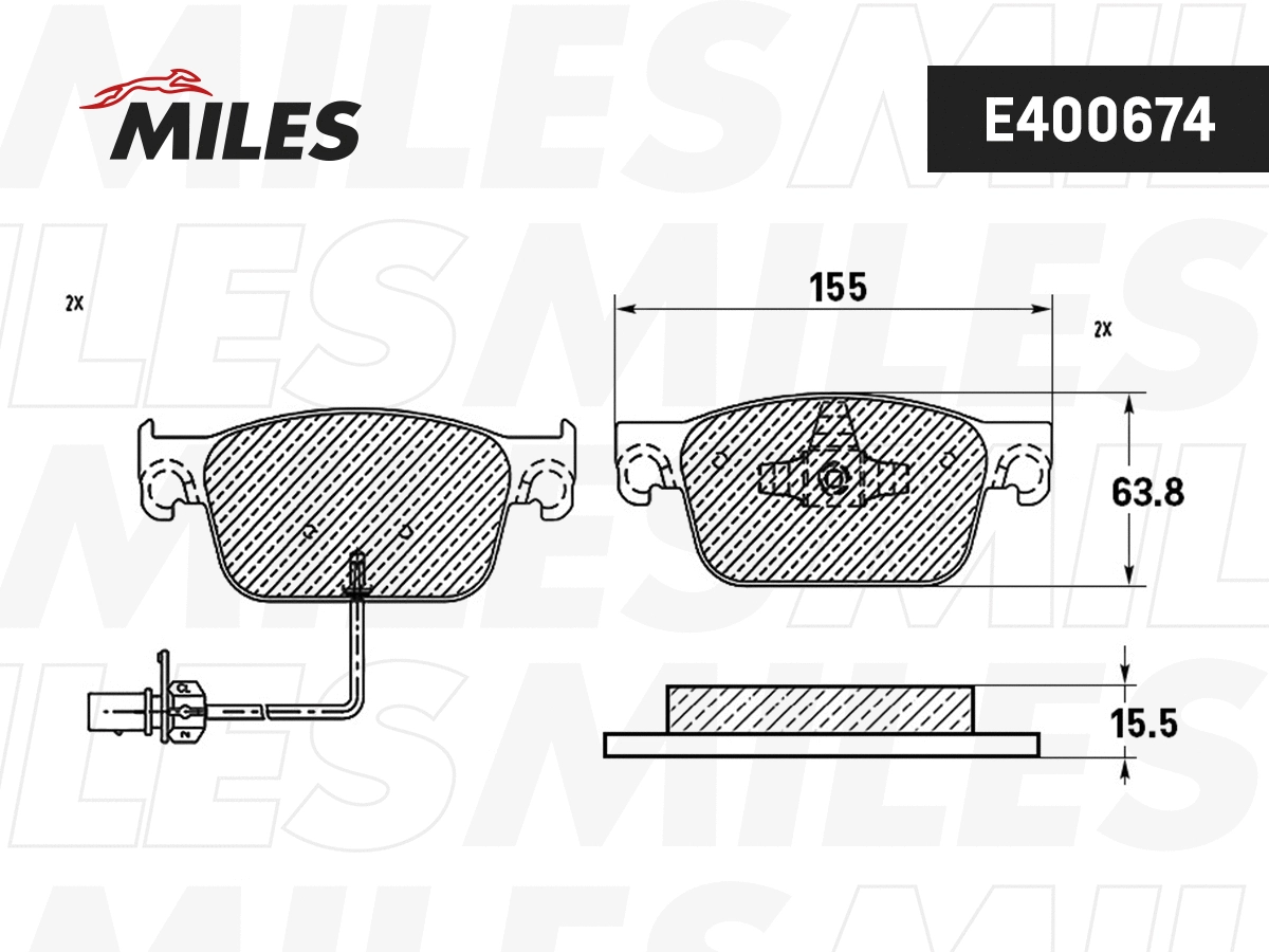 Brake Pad Set, disc brake (E400674)