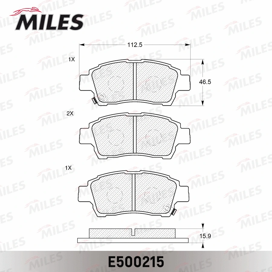 Brake Pad Set, disc brake (E500215)