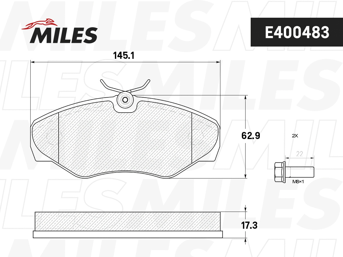 Brake Pad Set, disc brake (E400483)