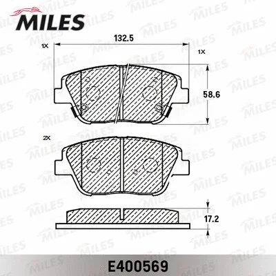 Brake Pad Set, disc brake (E400569)